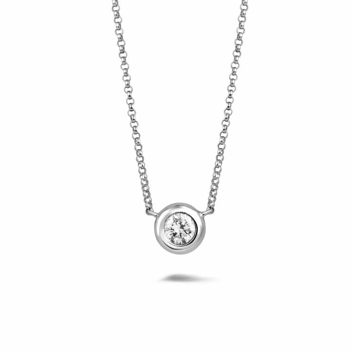 Classic Bezel diamond pendant. GIA 0.50ct