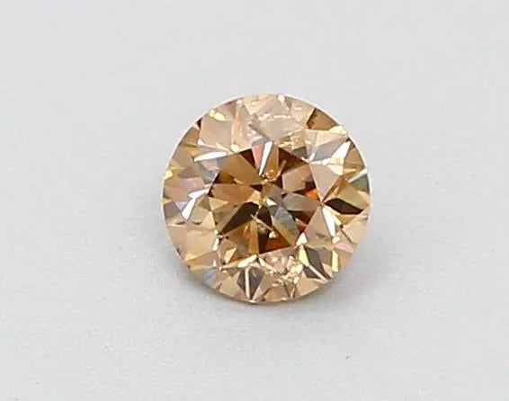 0.18ct Round Natural Diamond (Colour Fancy Light Brown, Clarity SI2, Cut EX, Uncertified)