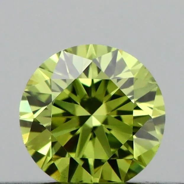 0.20ct Round Lab Grown Diamond (Colour Fancy Vivid Green, Clarity VS1, Cut EX, IGI Certified)