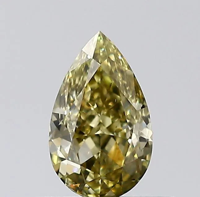 0.38ct Pear Natural Diamond (Colour Brownish Yellow, Clarity VS2, Cut GD, IGI Certified)