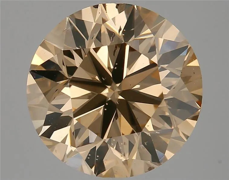 3.27ct Round Natural Diamond (Colour Brown, Clarity SI1, Cut VG, IGI Certified)