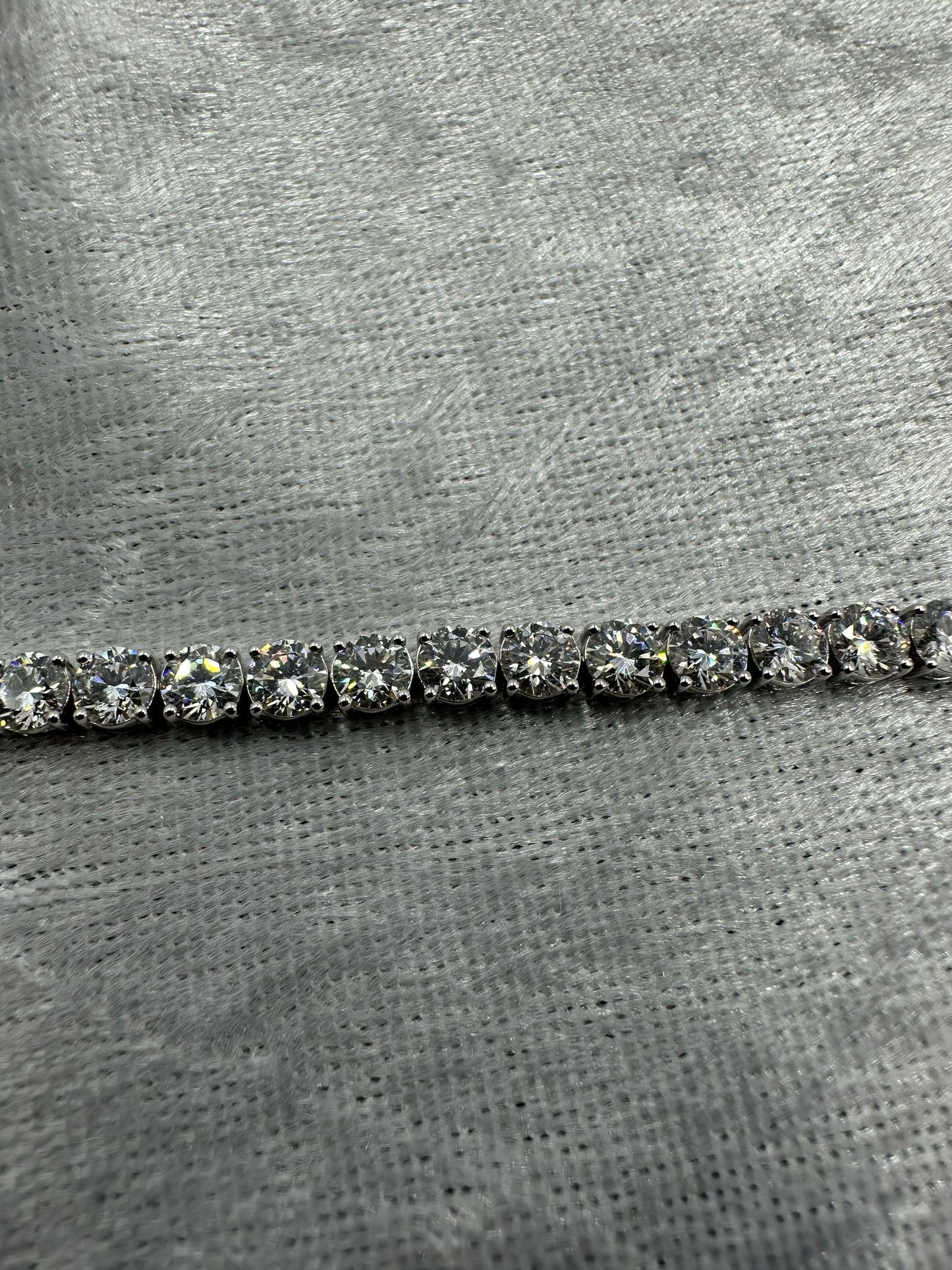 18K White gold lab grown tennis bracelet, 10.07 TCW