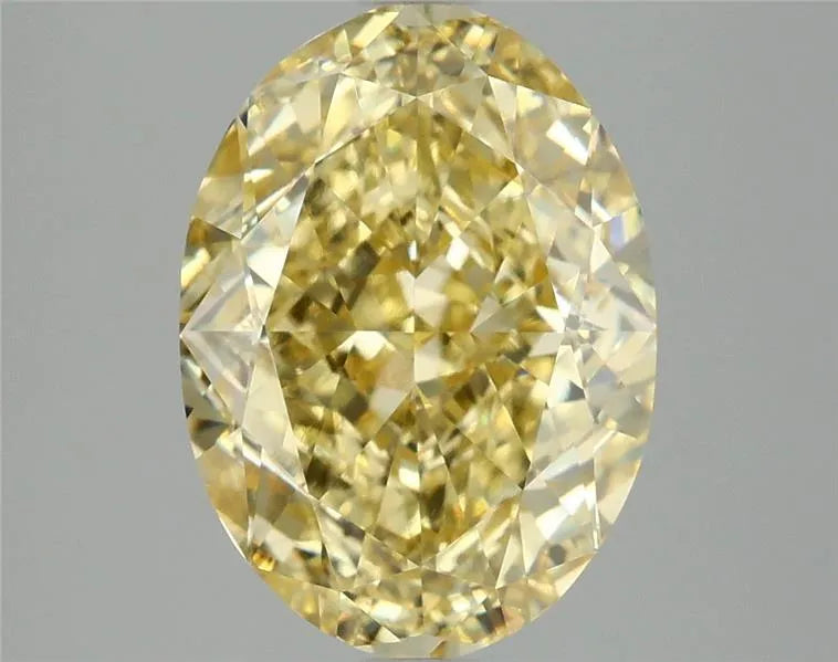 4.07ct Oval Lab Grown Diamond (Colour Fancy Vivid Yellow, Clarity VS1, IGI Certified)