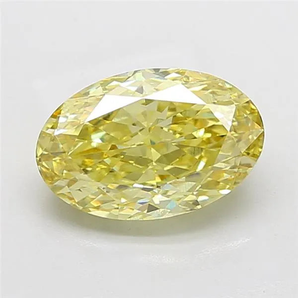 4.09ct Oval Lab Grown Diamond (Colour Fancy Intense Yellow, Clarity VS2, IGI Certified)