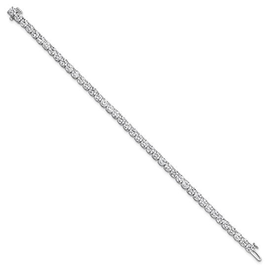 Classic 4 prong basket tennis bracelet