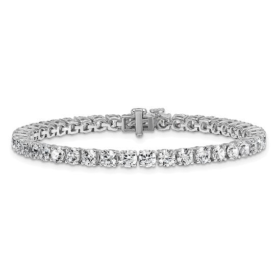 Classic 4 prong basket tennis bracelet