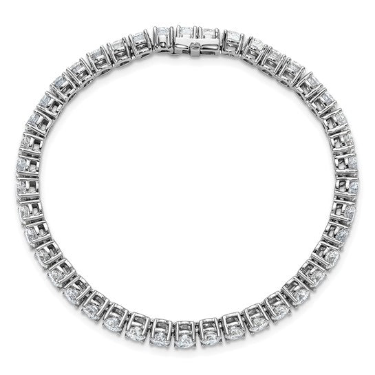 Classic 4 prong basket tennis bracelet