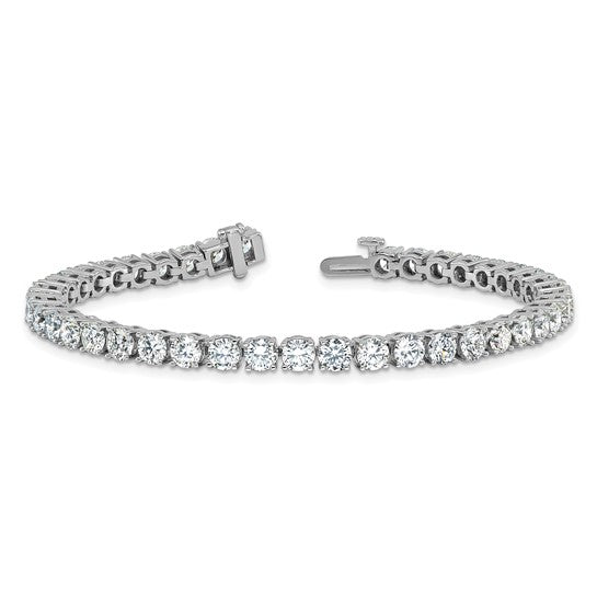 Classic 4 prong basket tennis bracelet