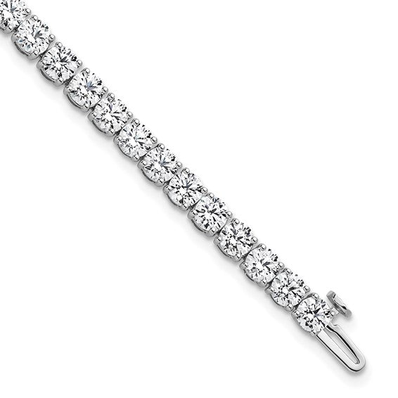 Classic 4 prong basket tennis bracelet