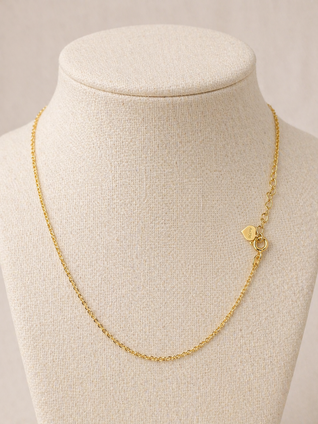 18K yellow gold cable chain, 41cm long