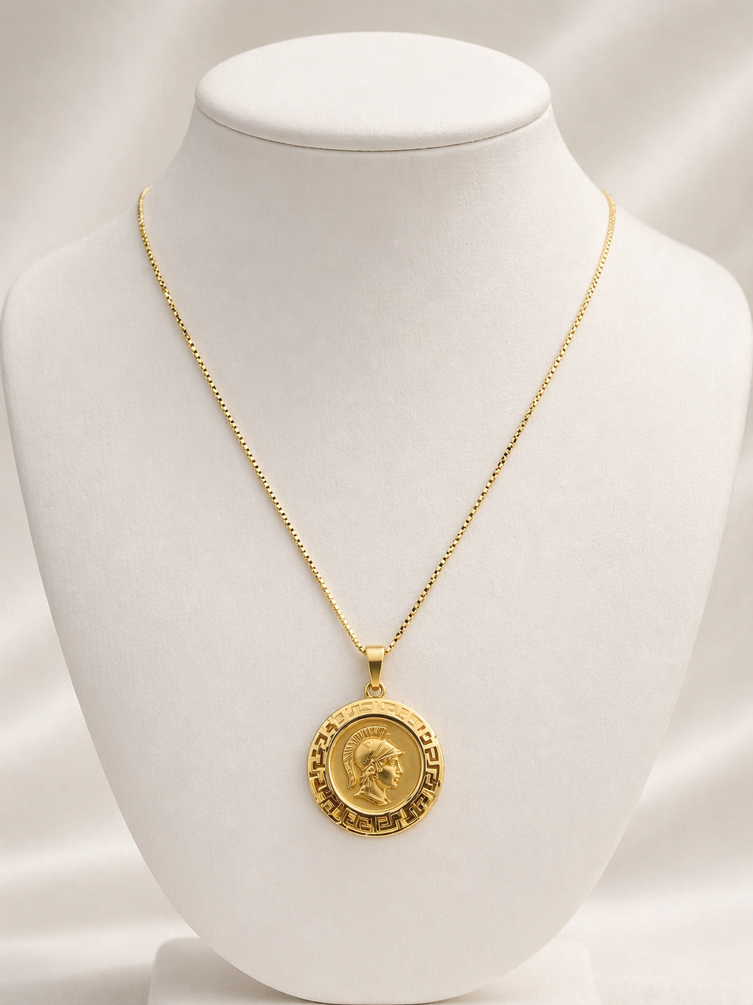 14K yellow gold Greek Pendant