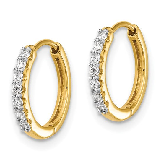 Diamond hoop earrings