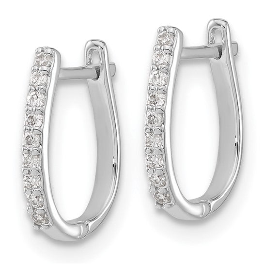 Hinged hoop diamond earrings