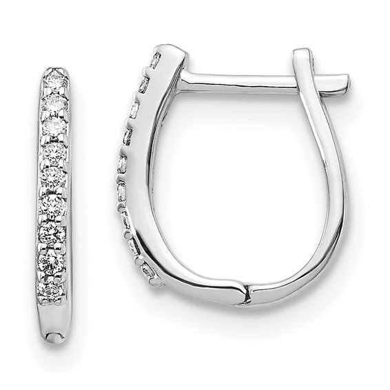 Hinged hoop diamond earrings