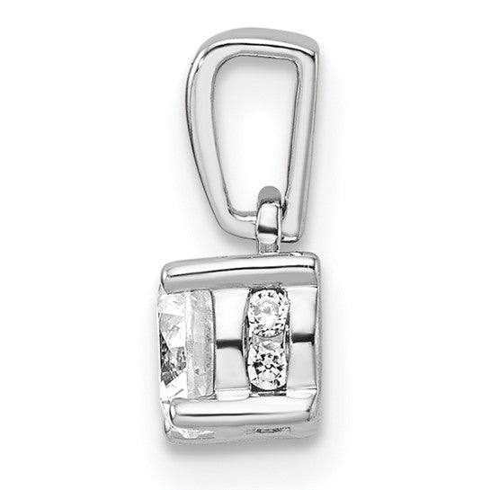 Classic solitaire single hoop pendant
