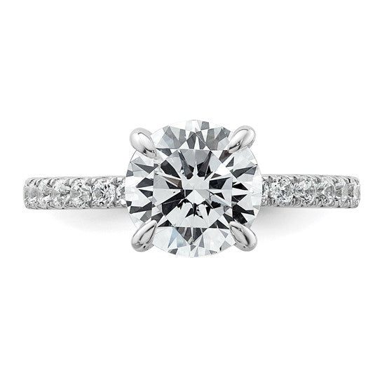 Hidden halo engagement ring