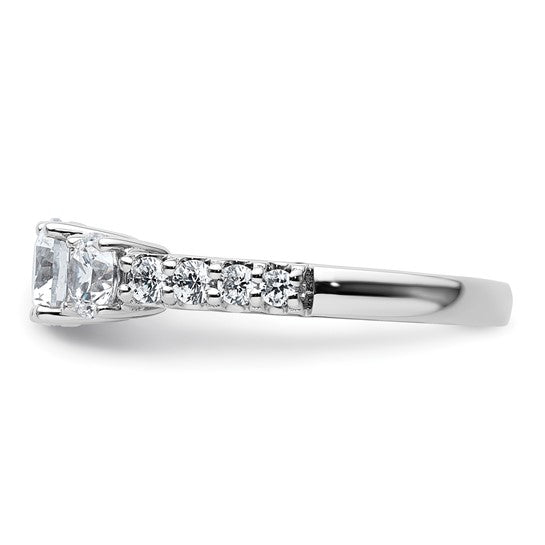 3 stone diamond band engagement ring