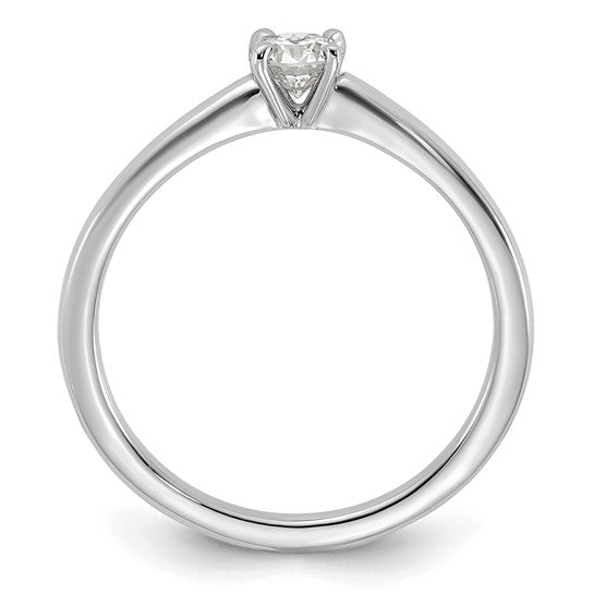 4 claw round band solitaire ring
