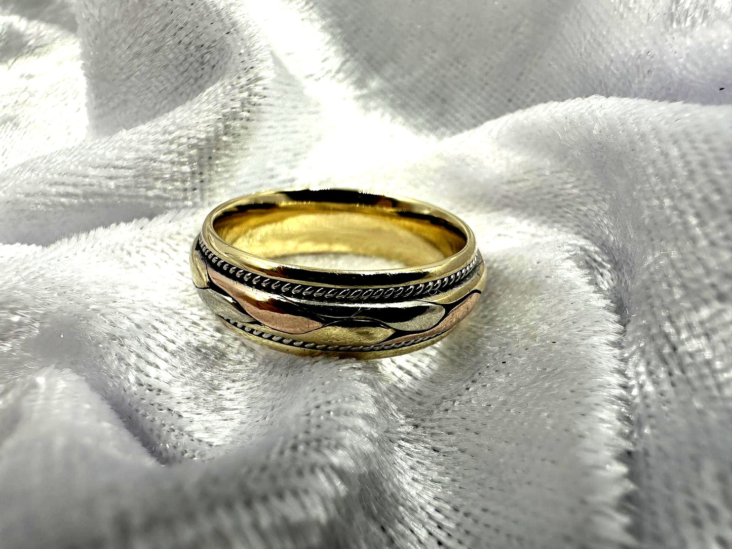 14K Tri tone dress/wedding ring