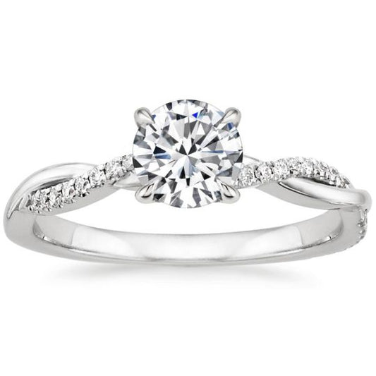 TWIST DIAMOND ENGAGEMENT RING. SETTING ONLY