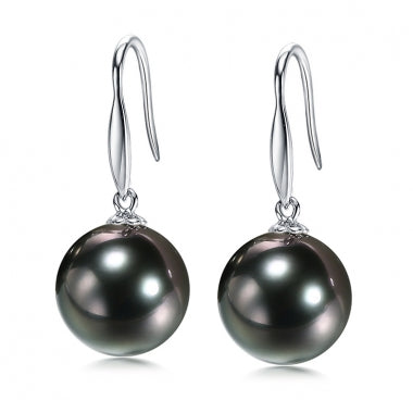 Tahitian Pearl Shepherds Hook Earrings