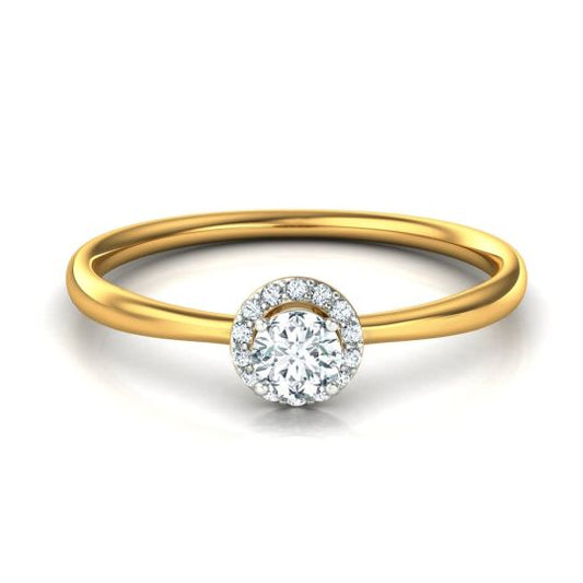 PETITE HALO SOLITAIRE RING. SETTING ONLY