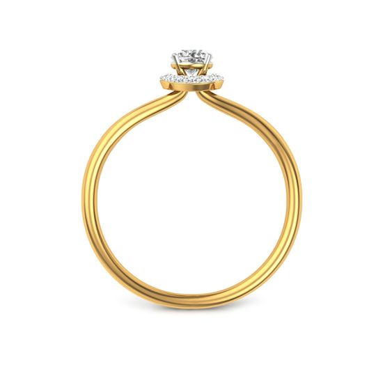 PETITE HALO SOLITAIRE RING. SETTING ONLY