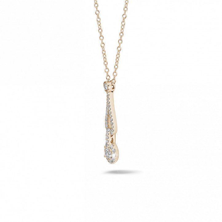 Drop diamond pendant necklace