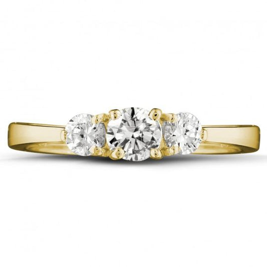 SHARED CLAW 3 STONE RING. SETTING ONLY