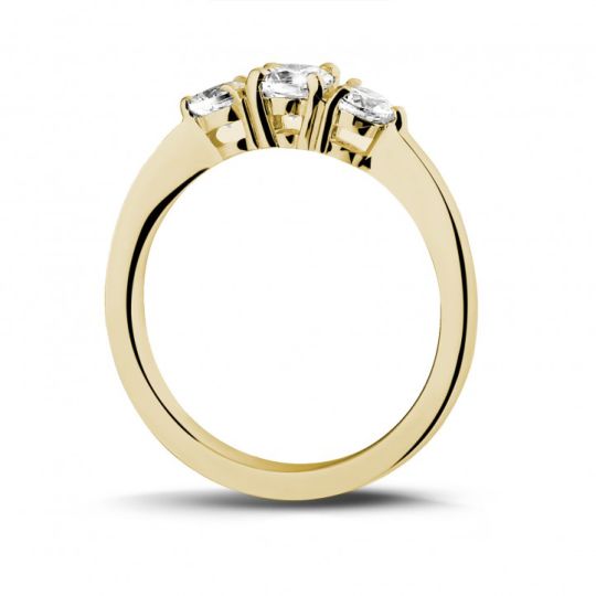 SHARED CLAW 3 STONE RING. SETTING ONLY