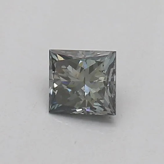 0.16ct Princess Lab Grown Diamond (Colour Fancy Intense Gray Green, Clarity VS2, IGI Certified)