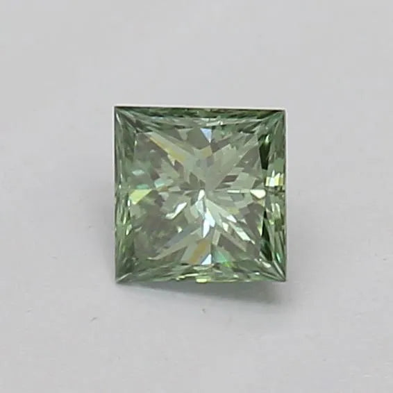 0.18ct Princess Lab Grown Diamond (Colour Fancy Vivid Green, Clarity VS1, IGI Certified)