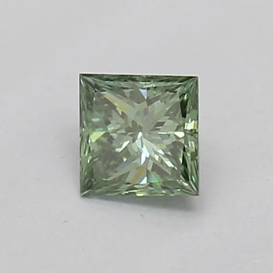 0.18ct Princess Lab Grown Diamond (Colour Fancy Vivid Green, Clarity VS1, IGI Certified)