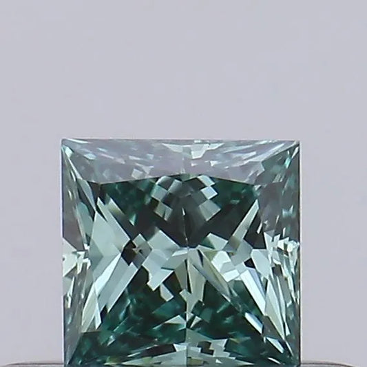 0.18ct Princess Lab Grown Diamond (Colour Fancy Vivid Green, Clarity VS1, Uncertified)