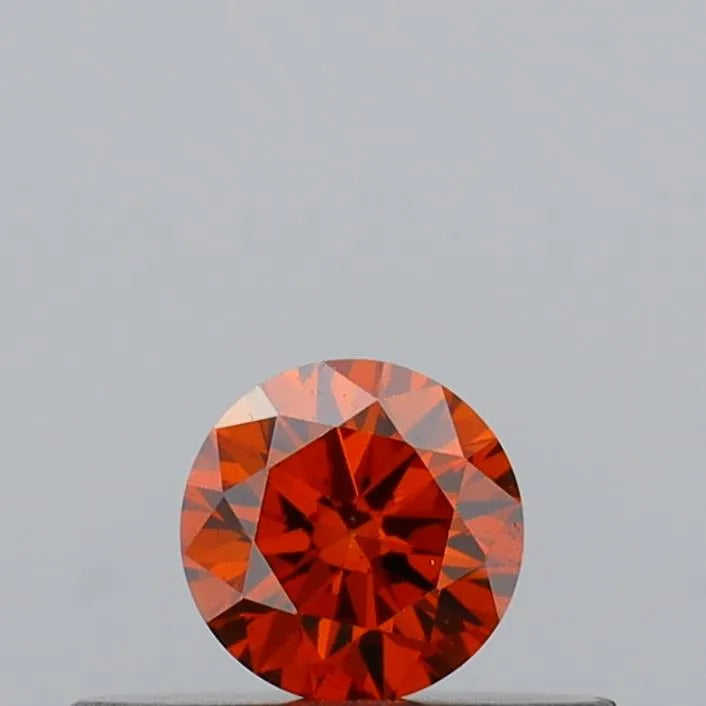 0.19ct Round Lab Grown Diamond (Colour Fancy Vivid Orange, Clarity VS1, Cut VG, IGI Certified)