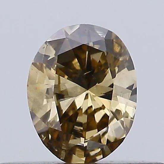 0.20ct Oval Natural Diamond (Colour Fancy Greenish Brown, Clarity VS1, Uncertified)