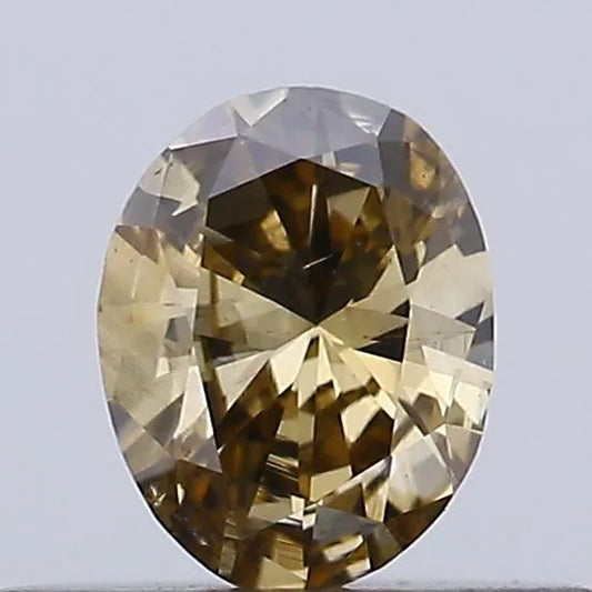 0.20ct Oval Natural Diamond (Colour Fancy Greenish Brown, Clarity VS1, Uncertified)