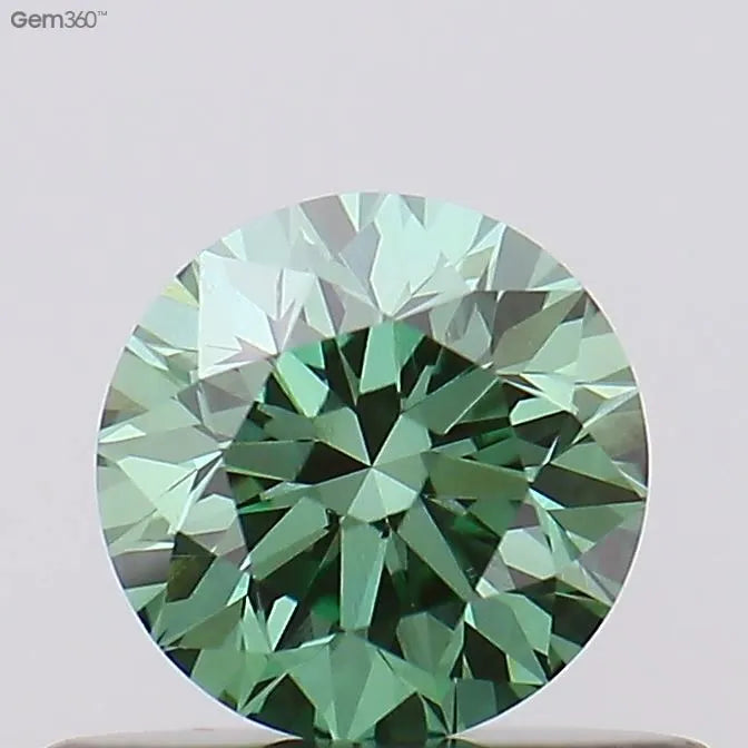 0.20ct Round Lab Grown Diamond (Colour Fancy Vivid Green, Clarity SI1, Cut EX, Uncertified)