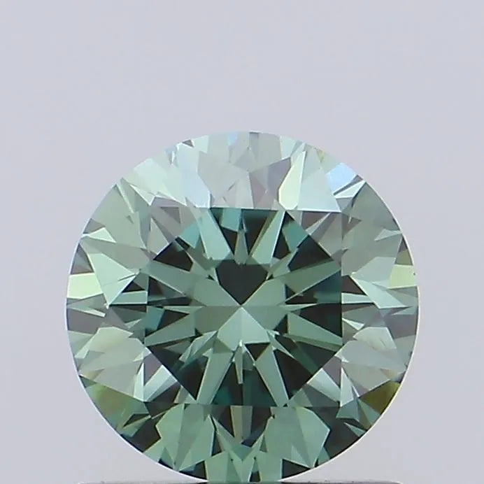 0.22ct Round Lab Grown Diamond (Colour Fancy Vivid Green, Clarity VVS2, Cut EX, Uncertified)