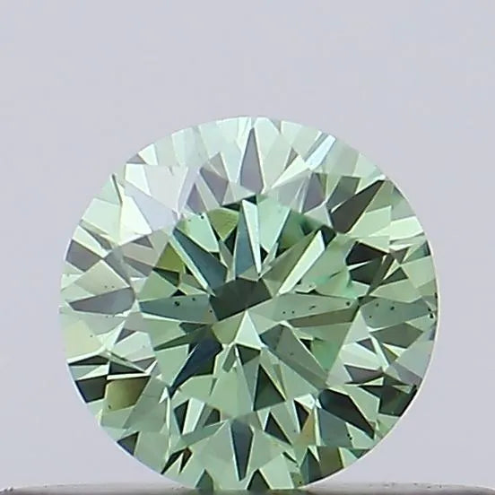 0.27ct Round Lab Grown Diamond (Colour Fancy Vivid Green, Clarity VS1, Cut EX, Uncertified)