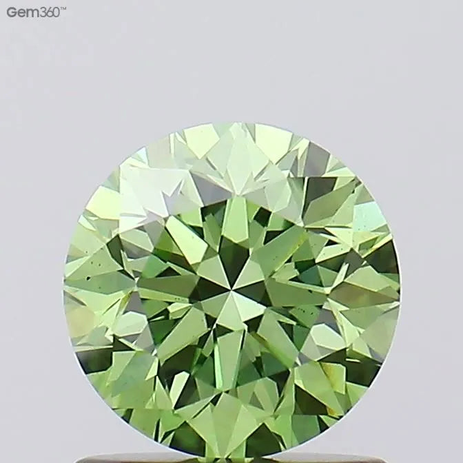 0.28ct Round Lab Grown Diamond (Colour Fancy Vivid Green, Clarity VS2, Cut EX, Uncertified)