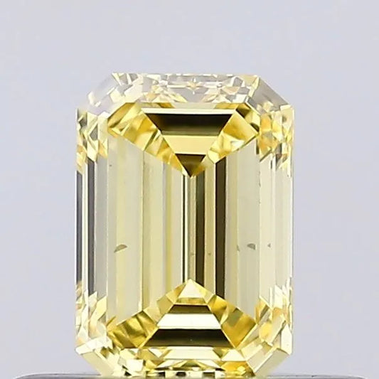 0.29ct Emerald Lab Grown Diamond (Colour Fancy Intense Yellow, Clarity VS2, Uncertified)
