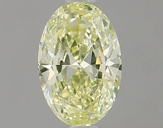 0.31ct Oval Natural Diamond (Colour Light Greenish Yellow, Clarity VVS2, GIA Certified)