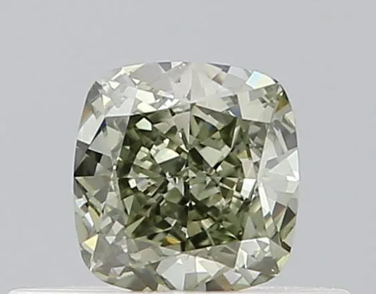 0.32ct Cushion brilliant Natural Diamond (Colour Fancy Green, Clarity VS1, GIA Certified)