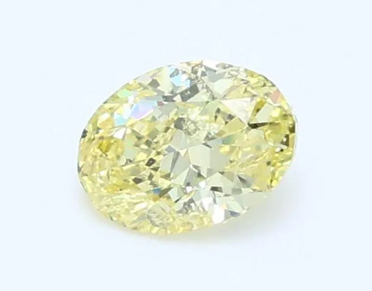 0.33ct Oval Natural Diamond (Colour Fancy Intense Yellow, Clarity I2, GIA Certified)