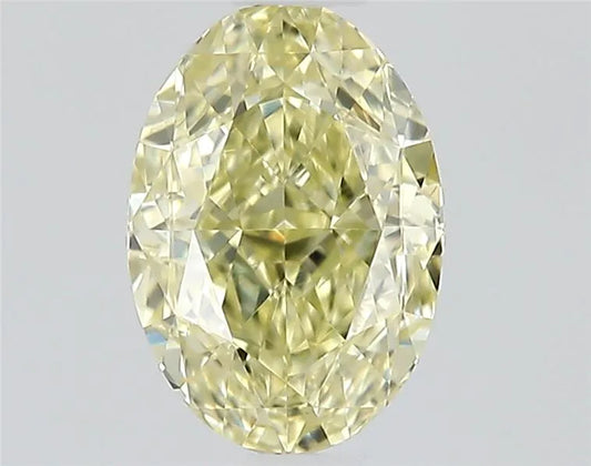 0.34ct Oval Natural Diamond (Colour Fancy Light None Yellow, Clarity VVS1, Cut EX, Uncertified)