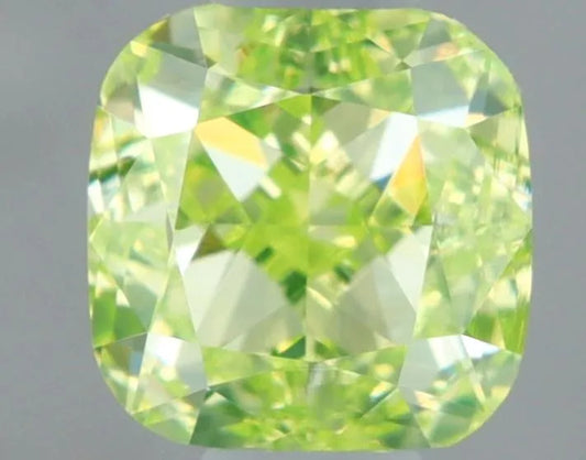 0.40ct Cushion brilliant Natural Diamond (Colour Fancy Green, Clarity VS1, GIA Certified)