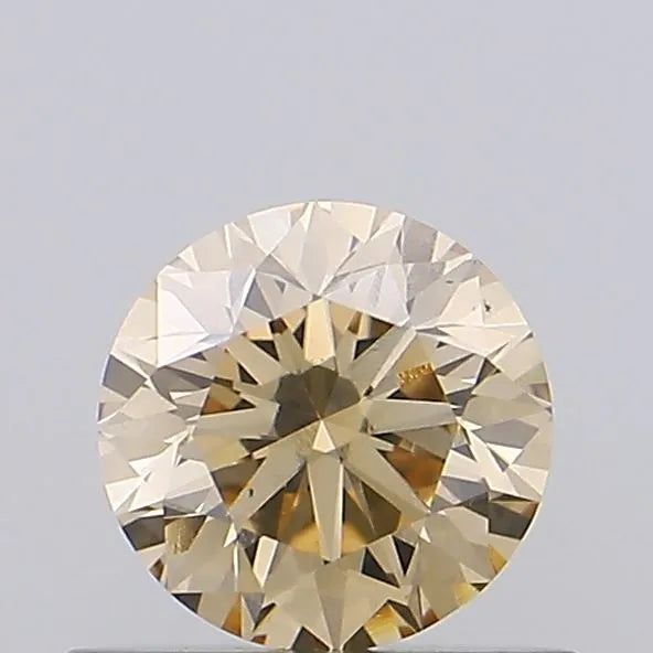 0.54ct Round Natural Diamond (Colour Fancy Light Brown, Clarity VS2, Cut EX, Uncertified)