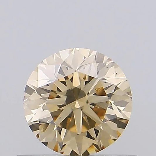 0.54ct Round Natural Diamond (Colour Fancy Light Brown, Clarity VS2, Cut EX, Uncertified)