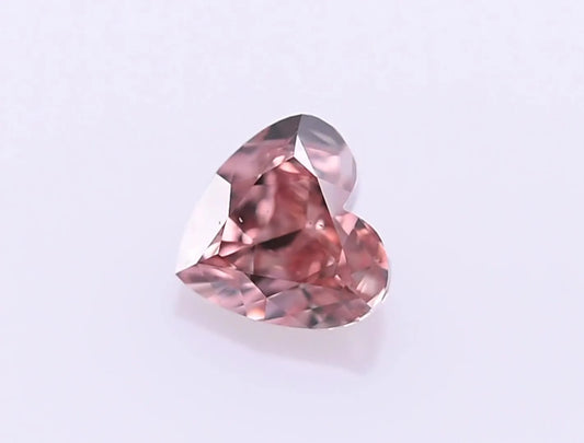 0.60ct Heart Natural Diamond (Colour Fancy Intense Orangey Pink, Clarity VS2, GIA Certified)